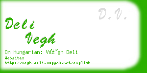 deli vegh business card